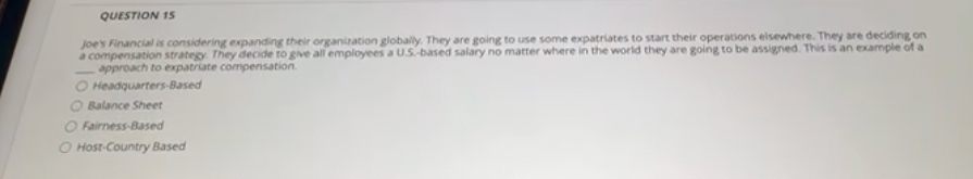 QUESTION is Joey financlal is considering