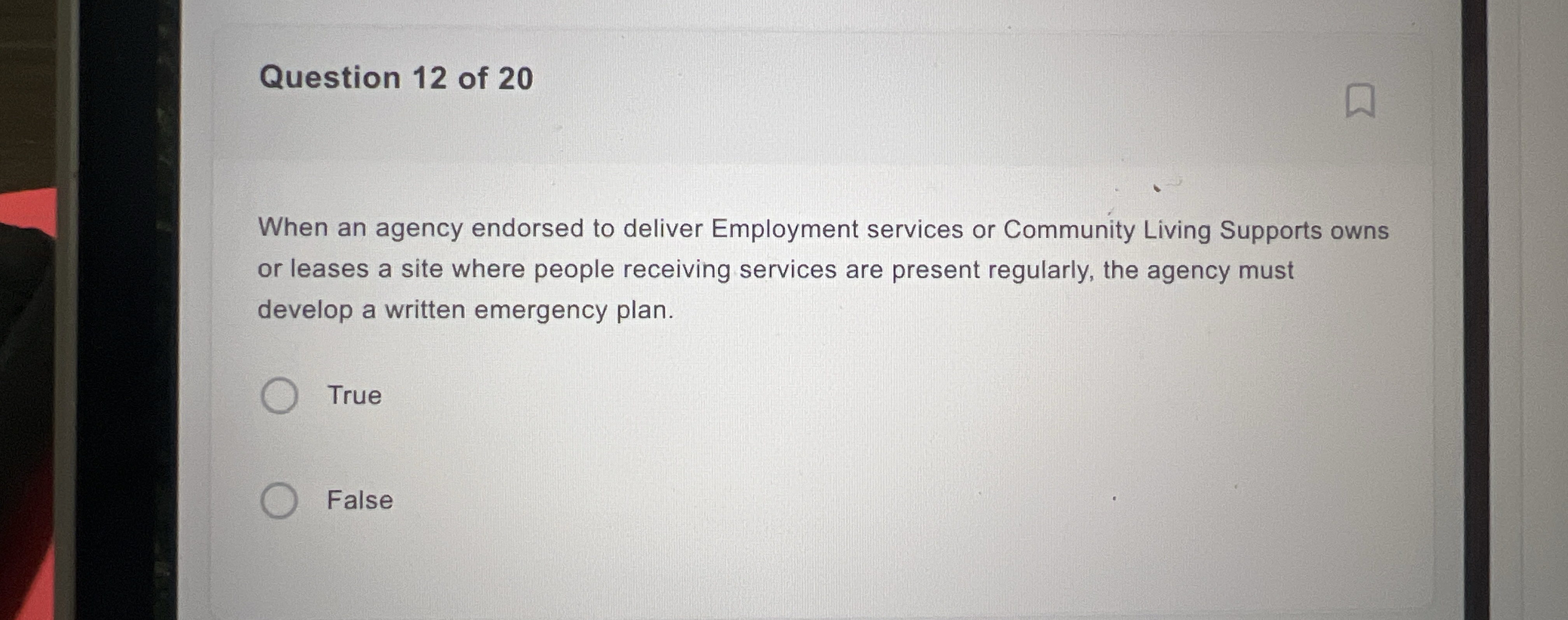 Question 1 2 of 2 0 When an agency endorsed to
