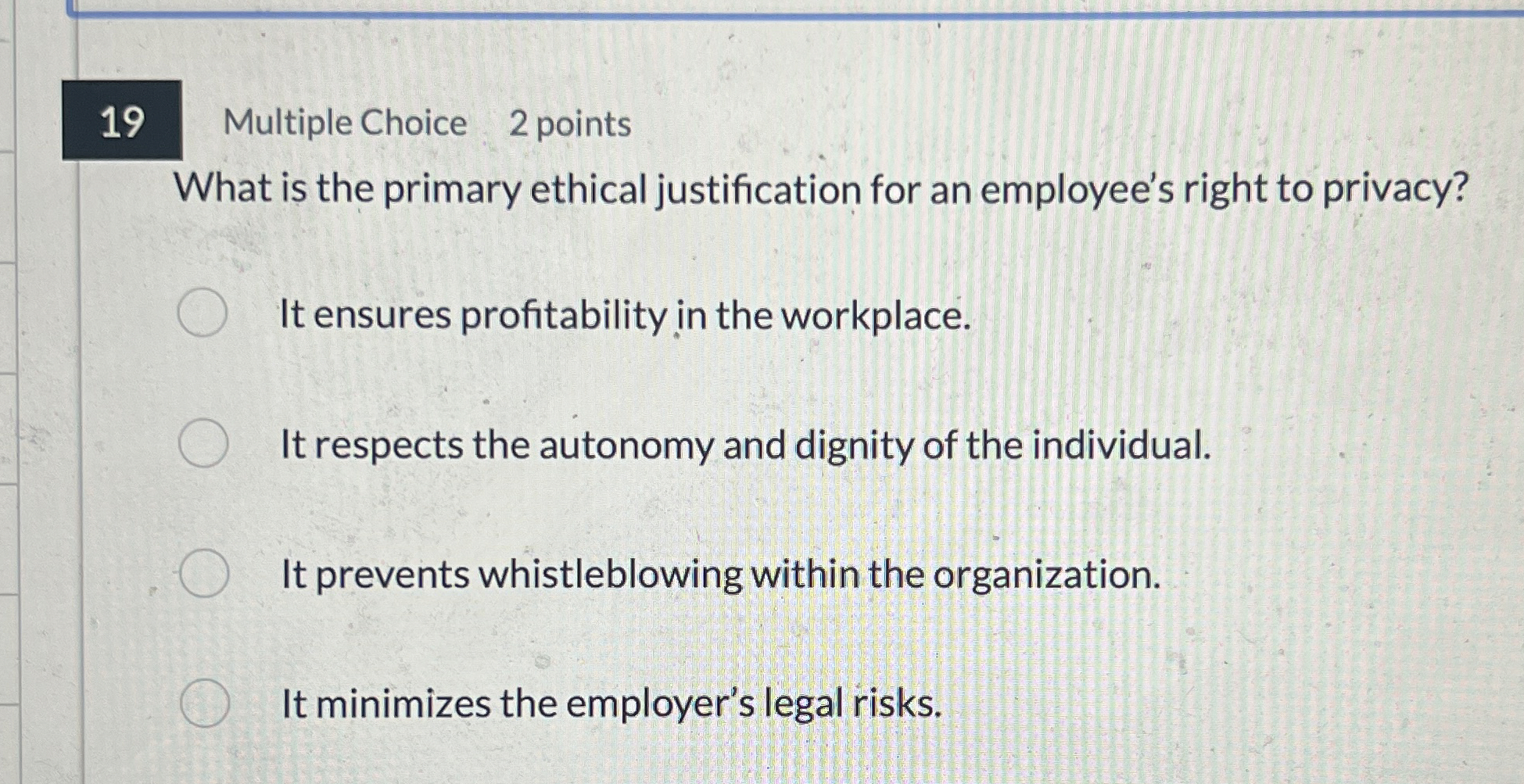 1 9 Multiple Choice 2 points What is the primary