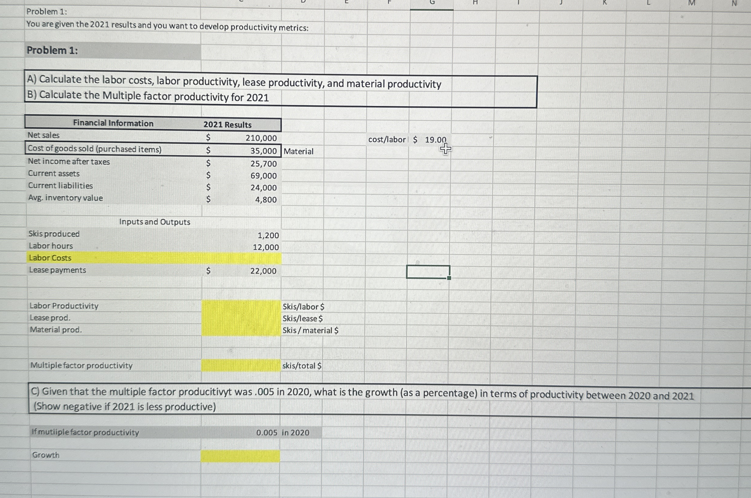 Problem 1 : You are given the 2 0 2 1 results and