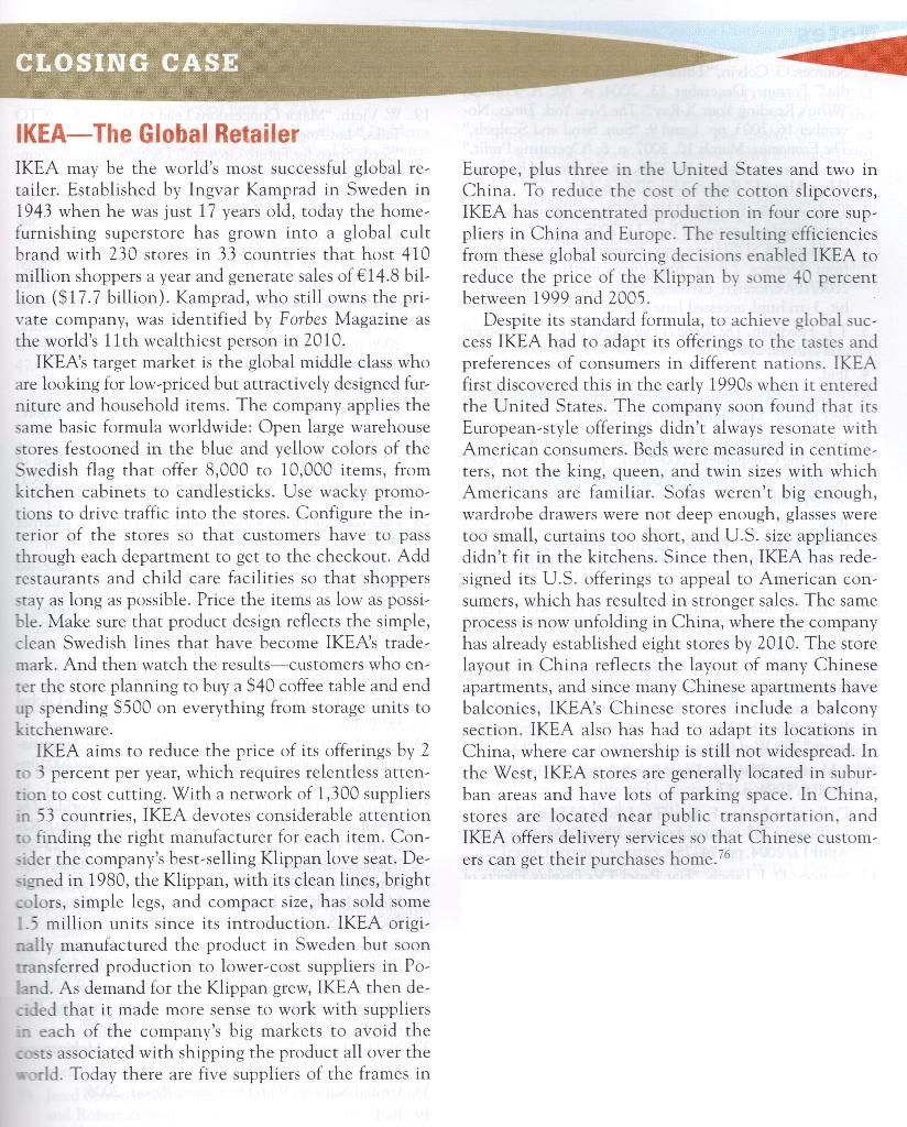 In your opinion, what future risks should IKEA