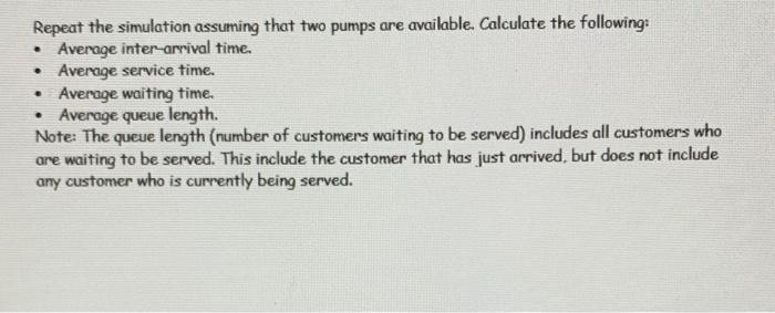 Simulation in Analysis waiting lines please solve