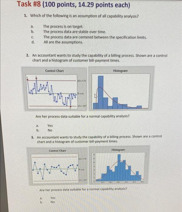 Task #8 (100 points, 14.29 points each) 1. Which