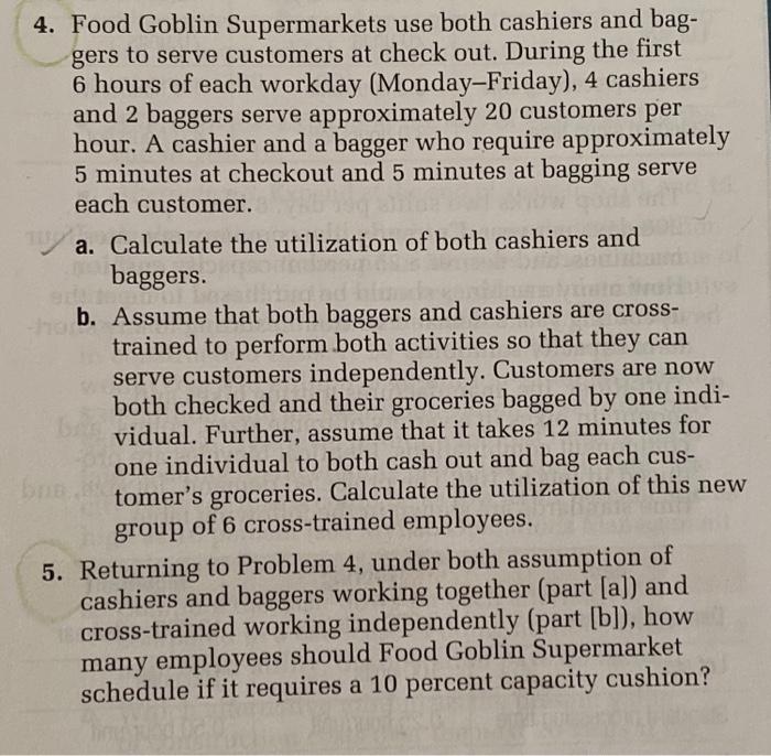 PLEASE ANSWER # 5 Answers for # 4: a) cahsiers
