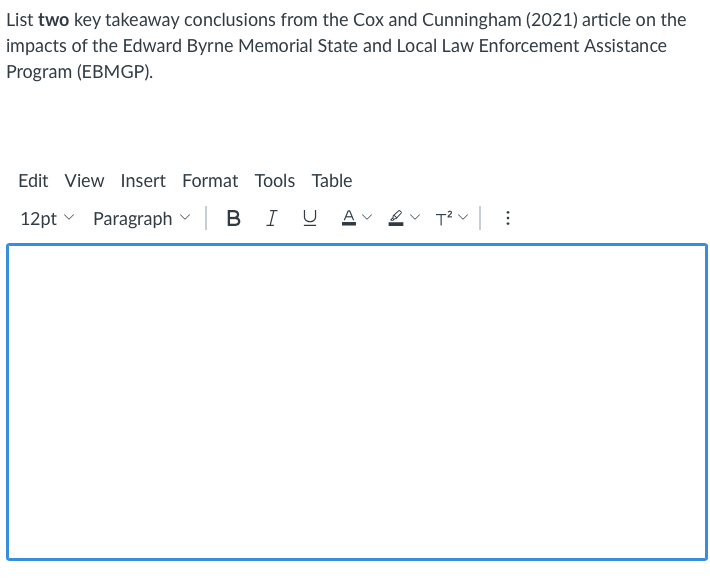 List two key takeaway conclusions from the Cox