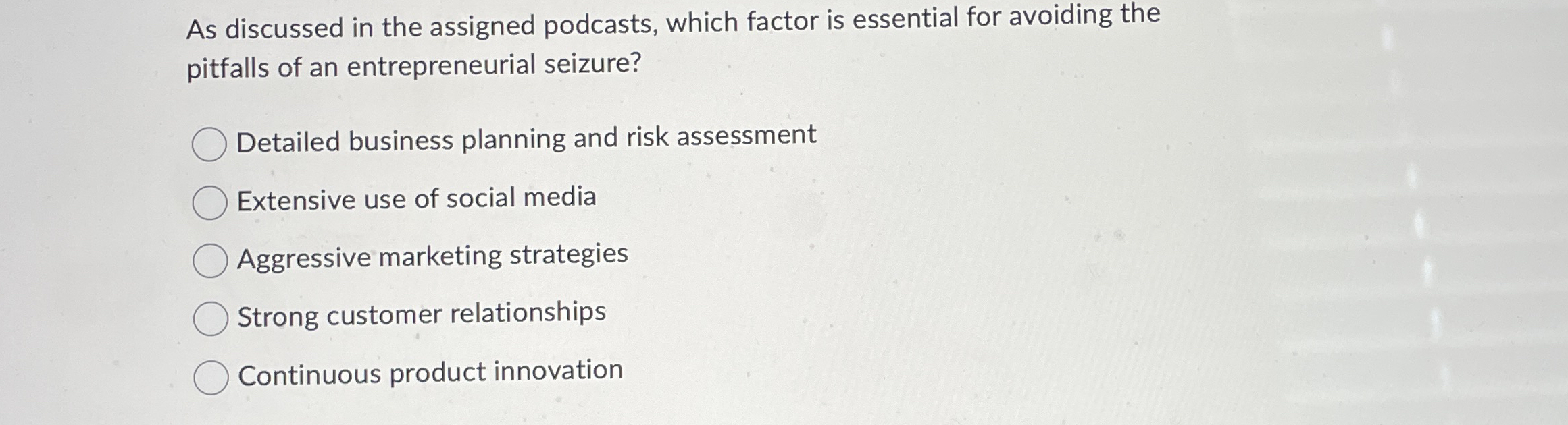 As discussed in the assigned podcasts, which