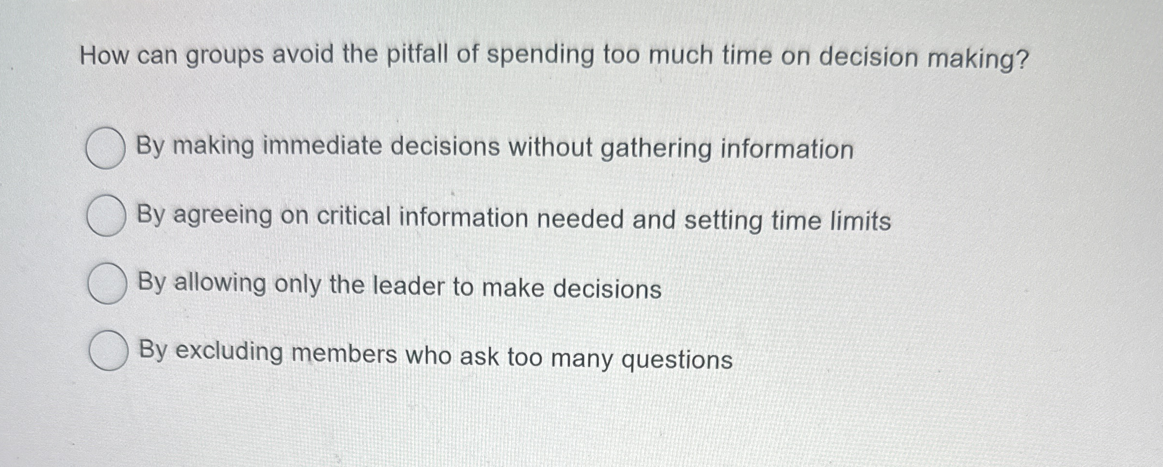 How can groups avoid the pitfall of spending too