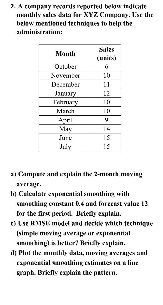 2. A company records reported below indicate
