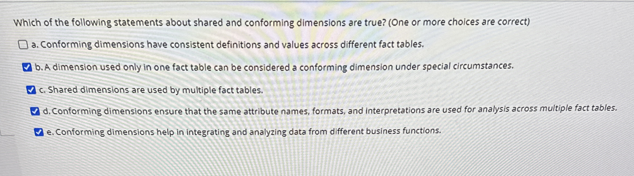 Which of the following statements about shared