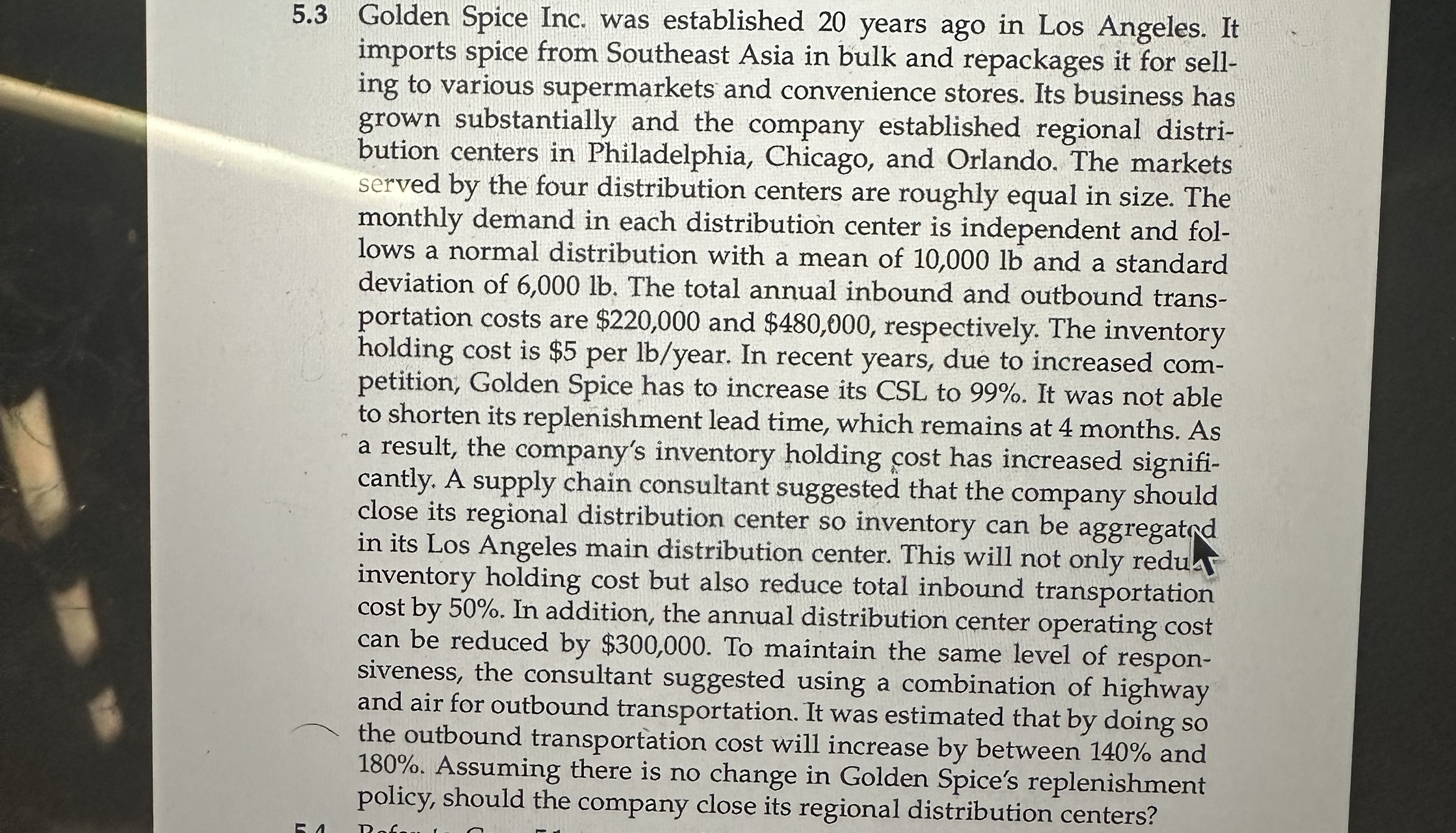5 . 3 Golden Spice Inc. was established 2 0 years