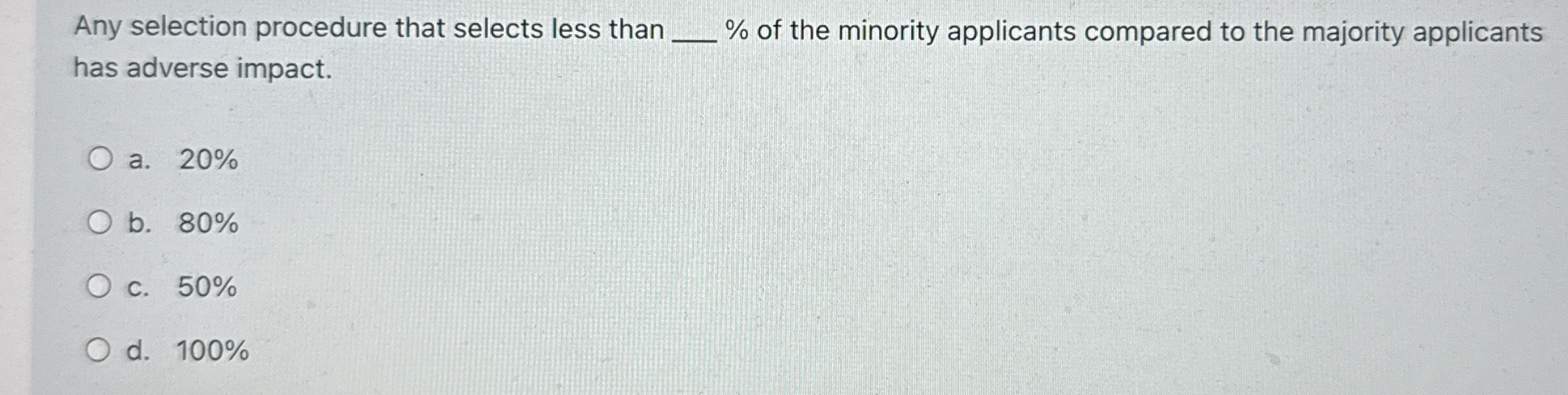 Any selection procedure that selects less than q