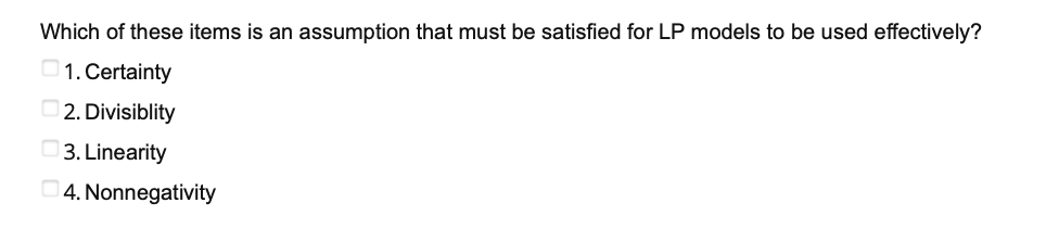 Formulate and solve a Linear Program for the