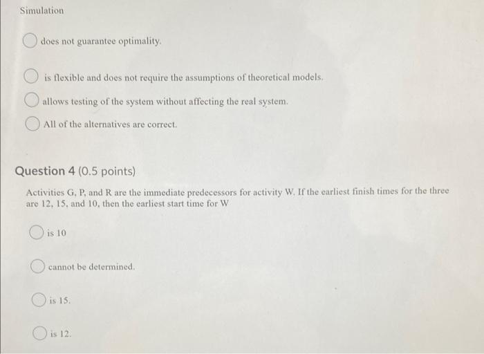 Simulation does not guarantee optimality. is