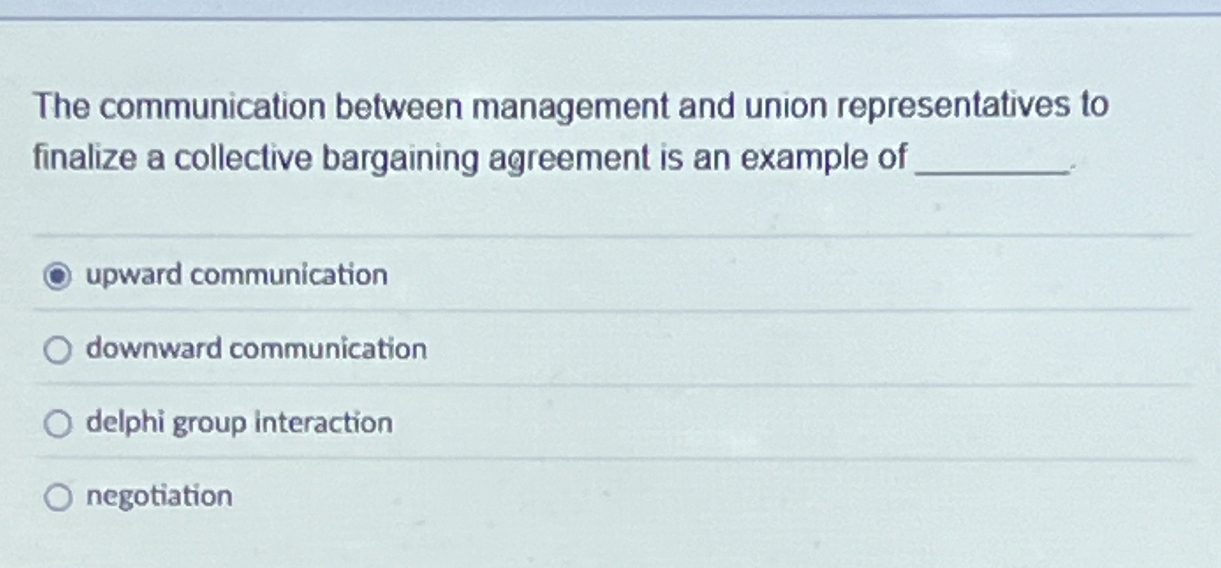 The communication between management and union