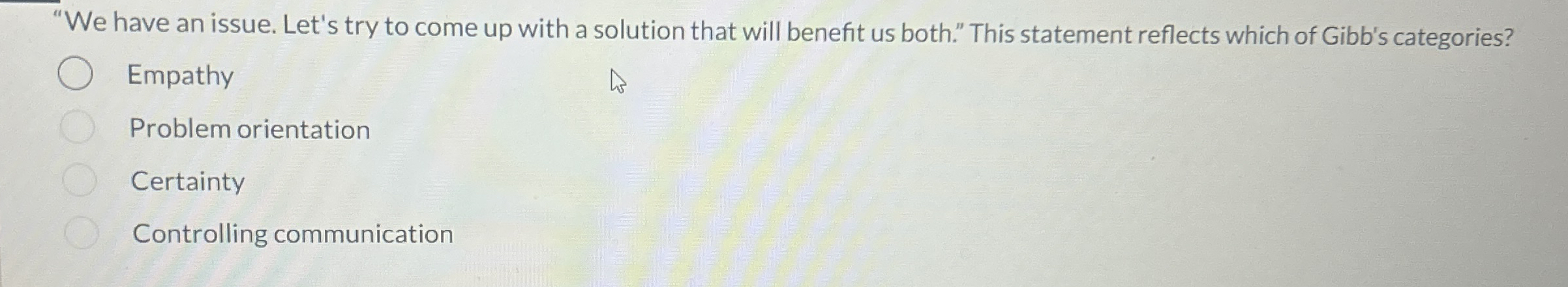  "We have an issue. Let's try to come up with a