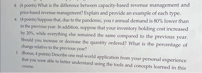 d. (4 points) What is the difference between