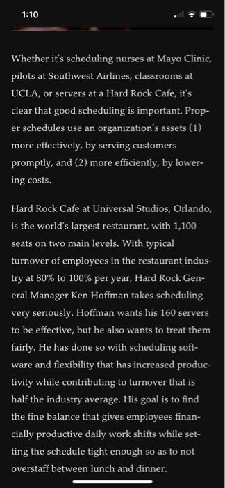 Read the case study Scheduling at Hard Rock Cafe