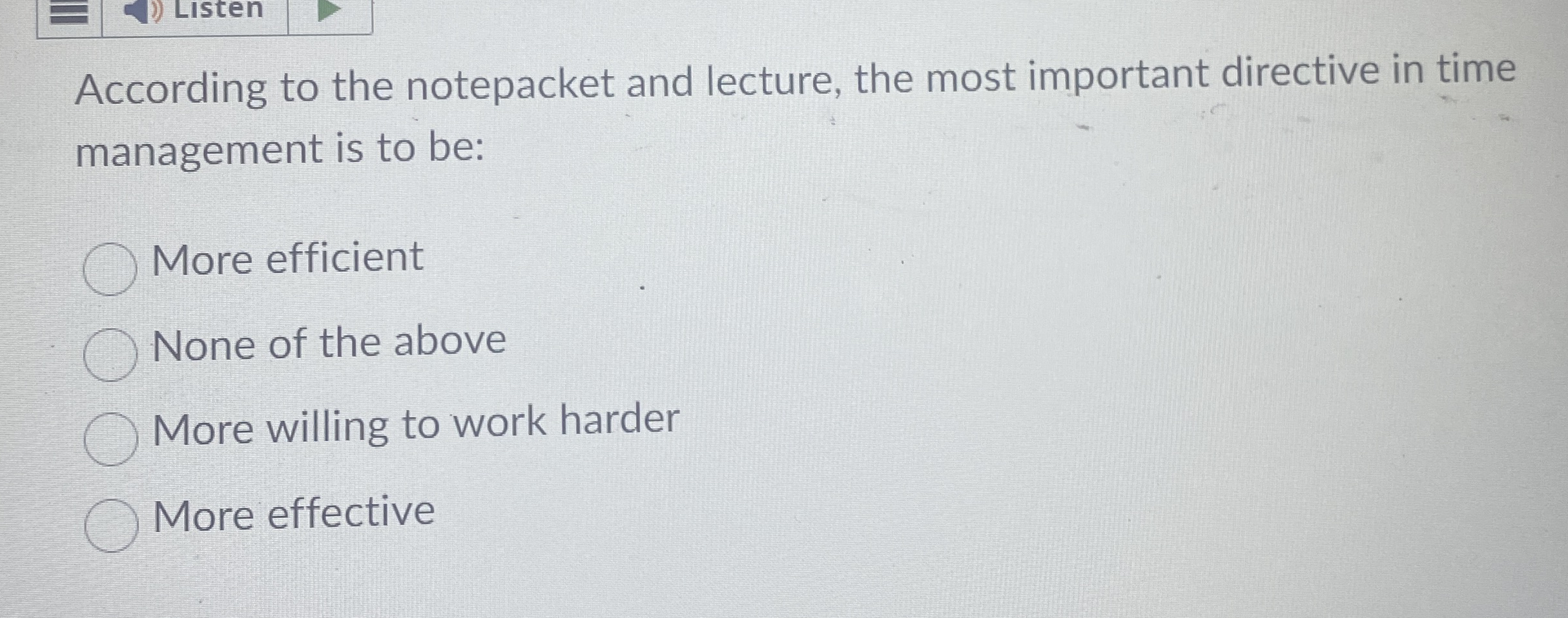 According to the notepacket and lecture, the most