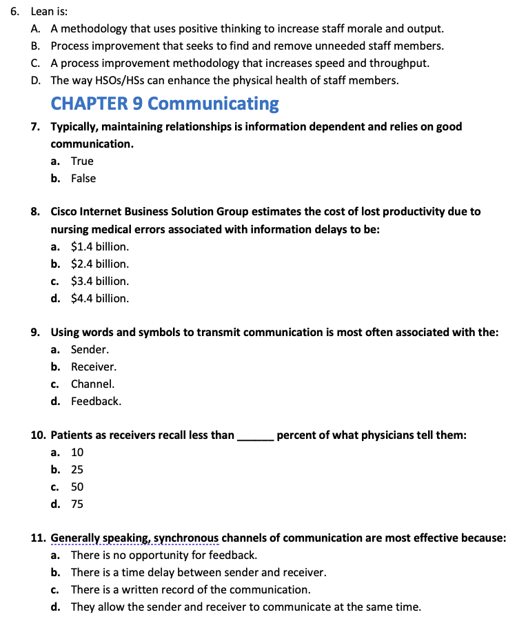 1. The basic component for undertaking quality