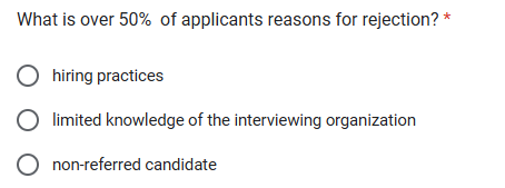 What is over \ ( 5 0 \ % \ ) of applicants