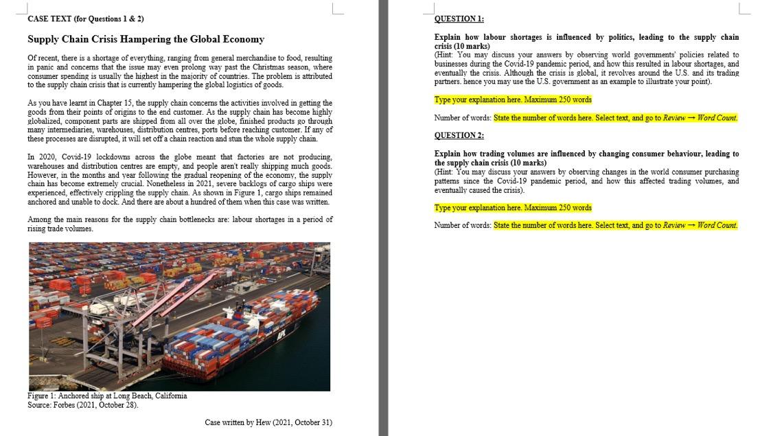 PLEASE ANSWER THE QUESTION 1 CASE TEXT (for