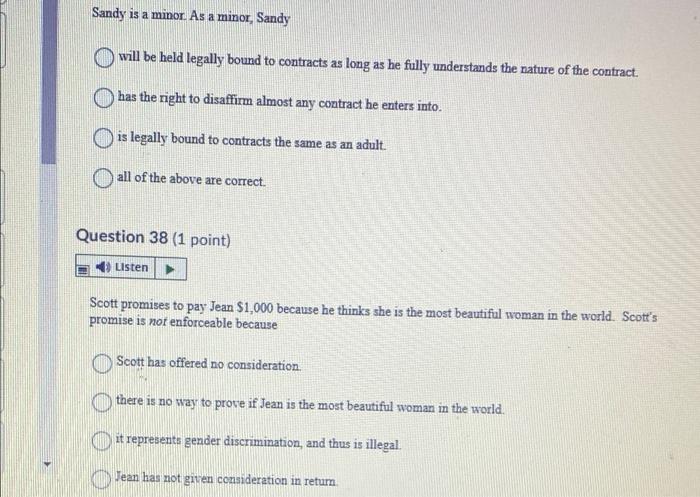 Sandy is a minor. As a minor, Sandy will be held