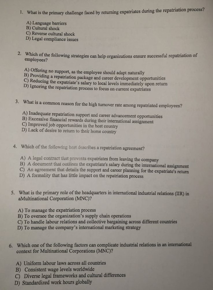 What is the primary challenge faced by returning