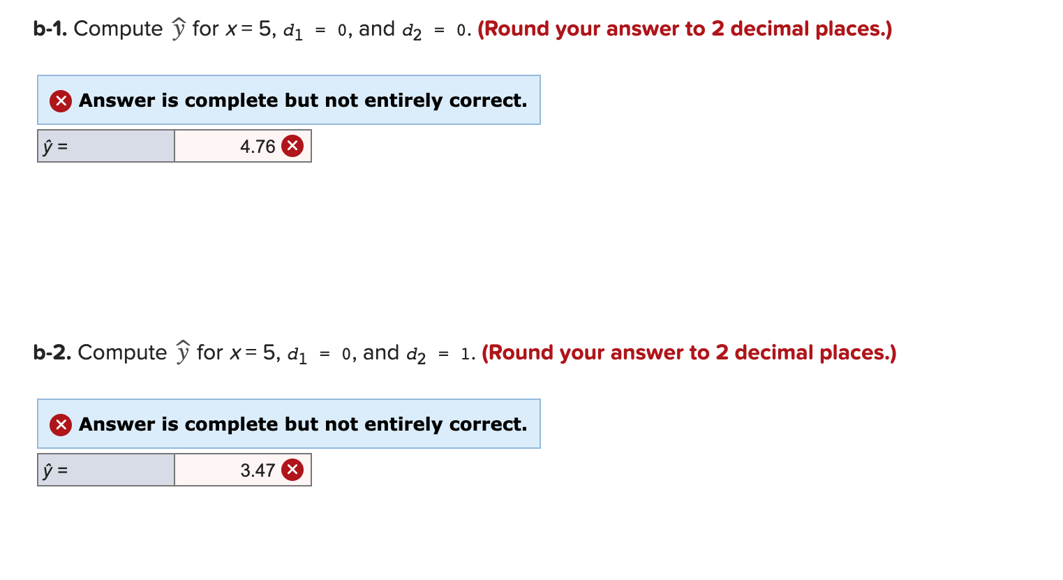 Consider a linear regression model where y
