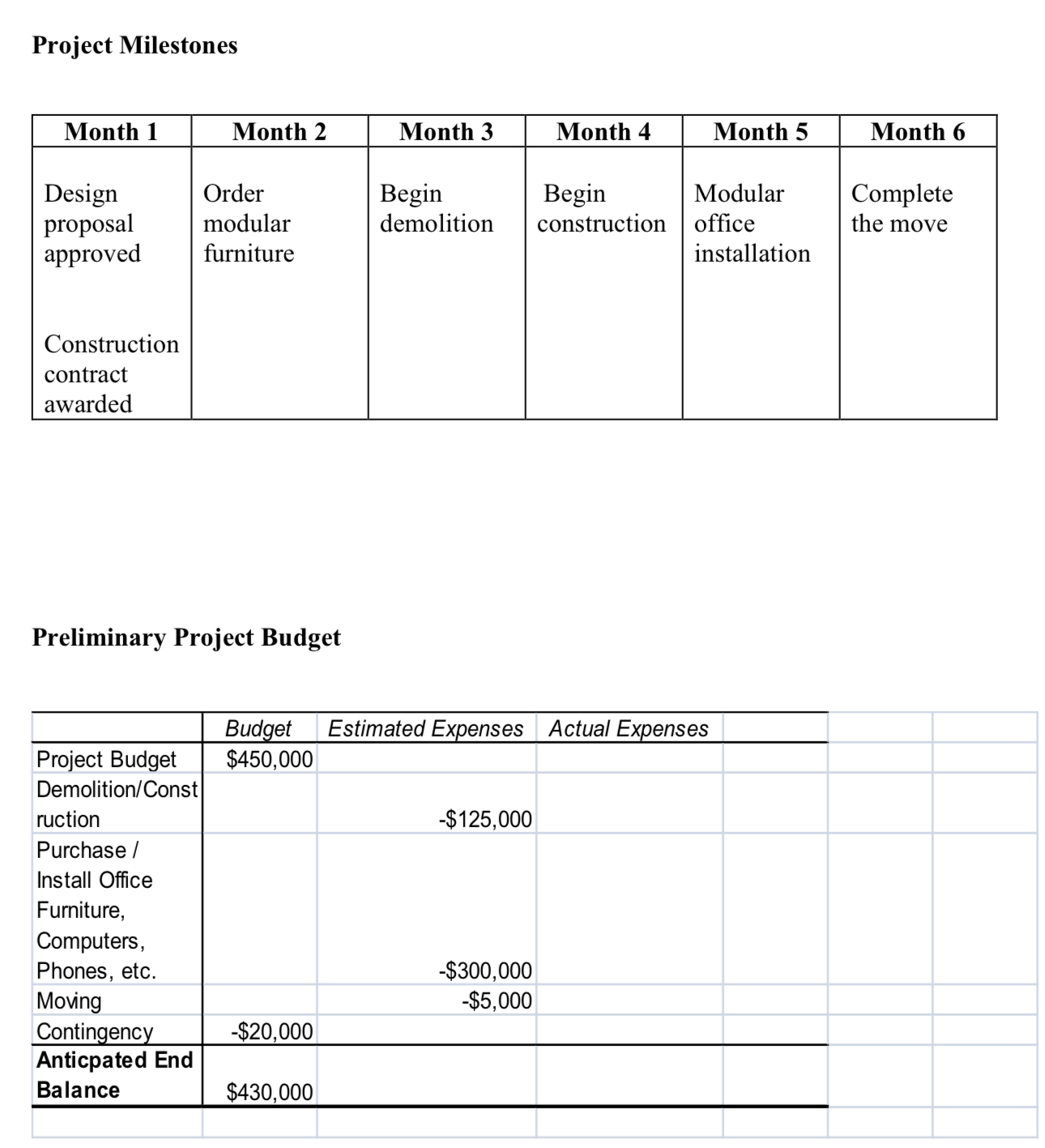 Case Study Exercise 1 - Initial Meeting with the