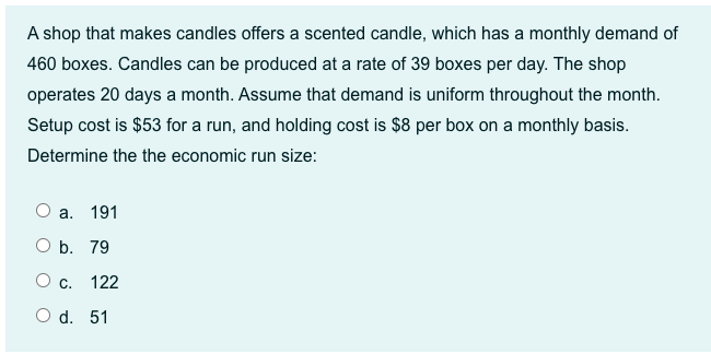 A shop that makes candles offers a scented