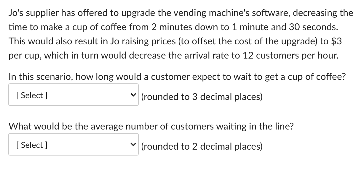 Jo, owner of Java Jo's coffee shop, recently