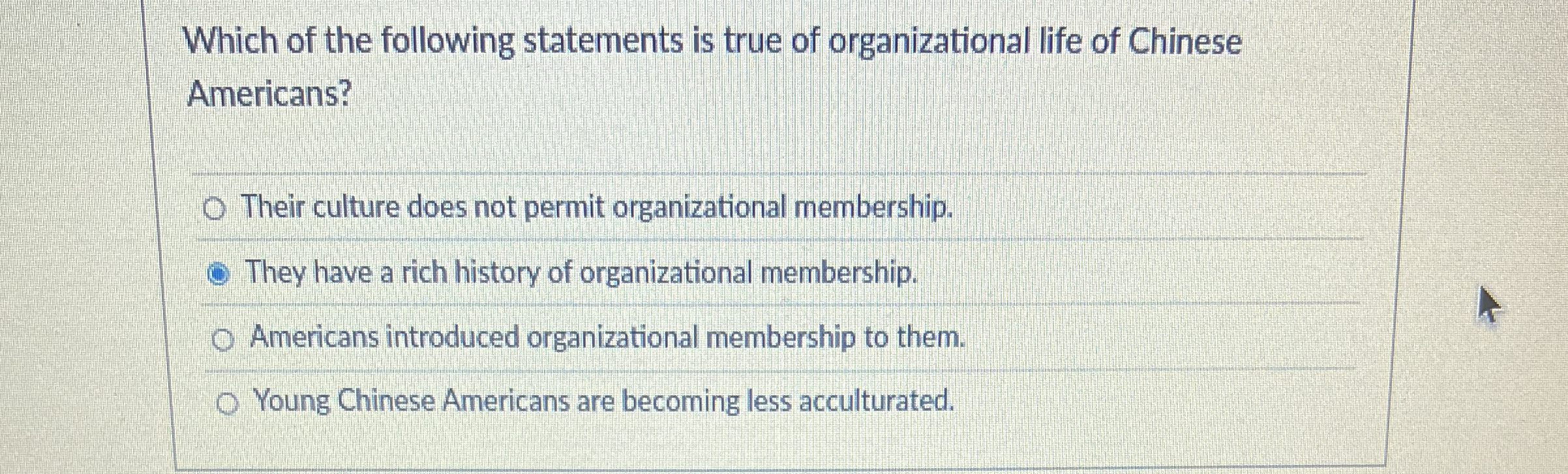 Which of the following statements is true of