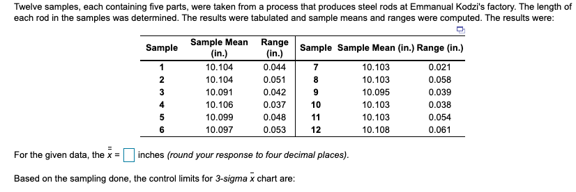 . Sample Size, n 2 3 M 4 5 6 6 7 8 9 Mean Factor,