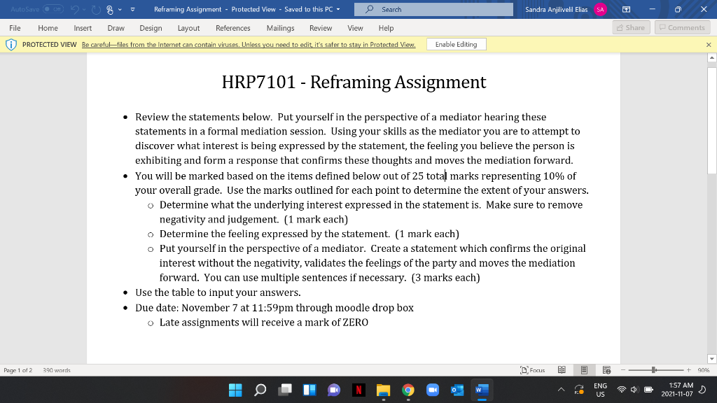AutoSave O UB- Reframning Assignment - Protected