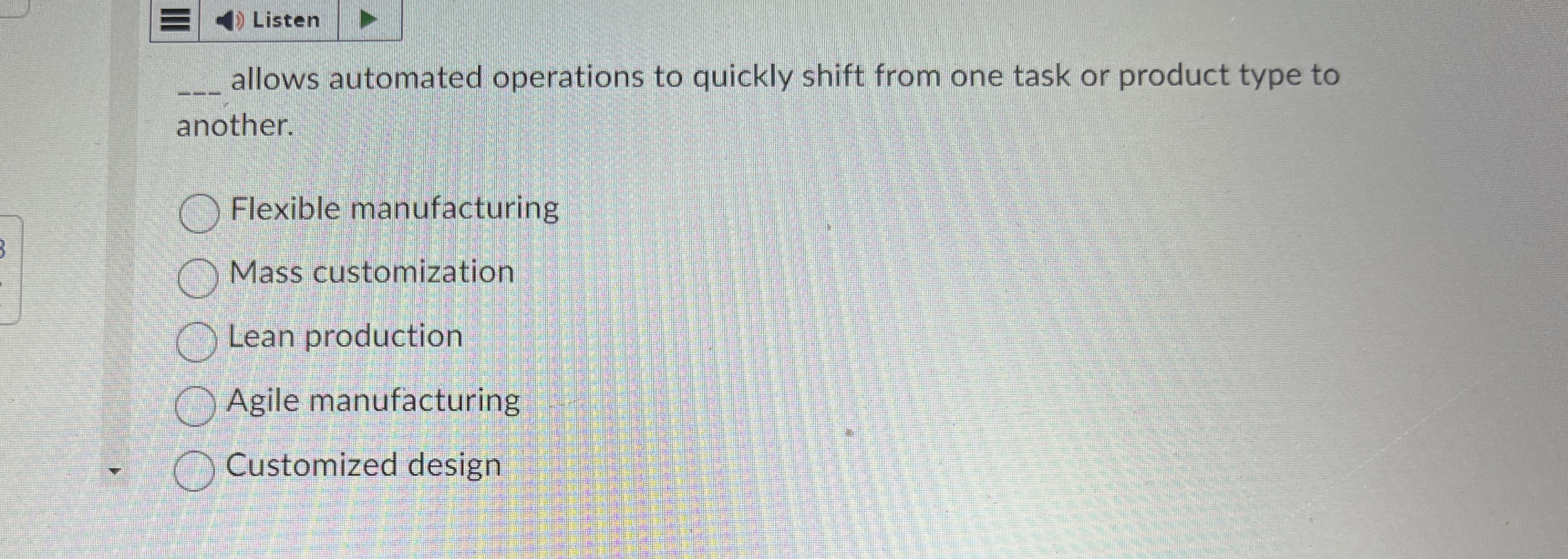 Listen q , allows automated operations to quickly