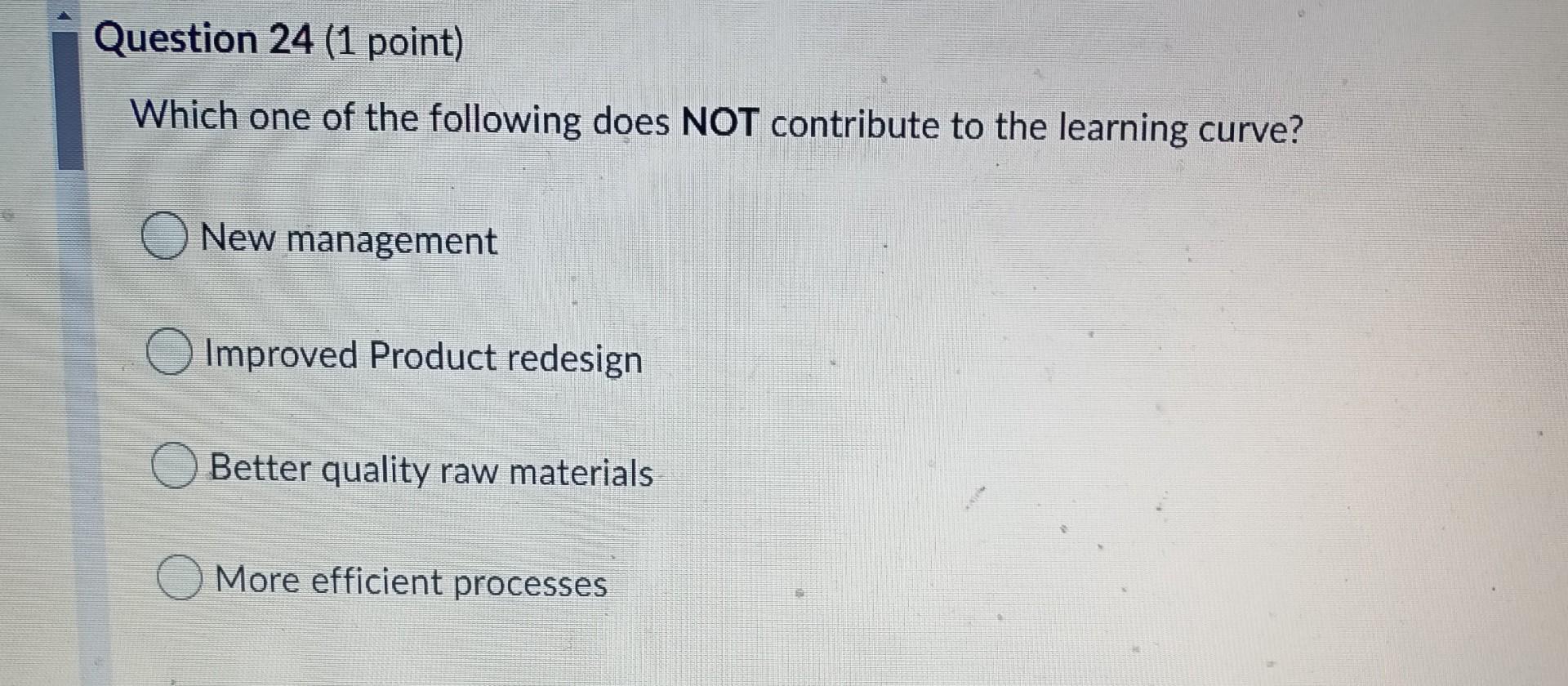 Question 32 (2 points) A project whose CPI and