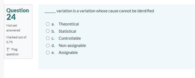 variation is a variation whose cause cannot be