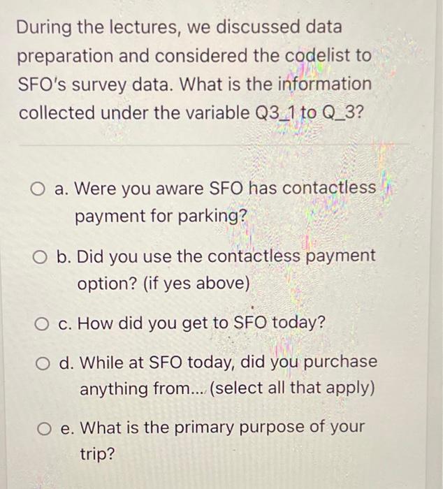 During the lectures, we discussed data