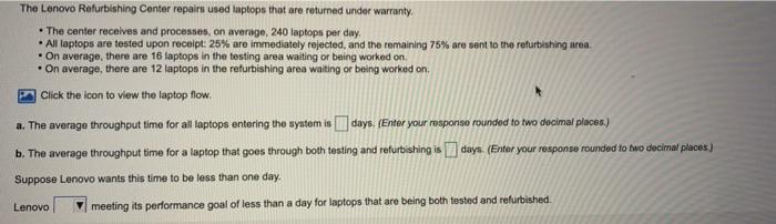 The Lenovo Refurbishing Center repairs used