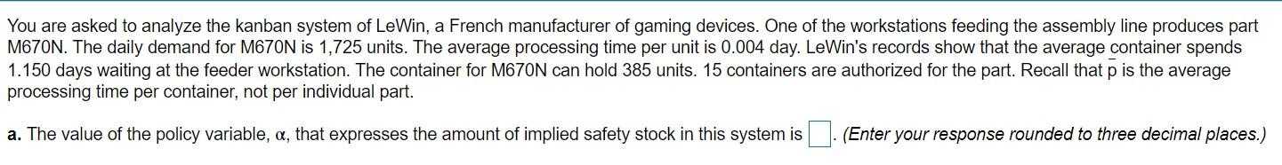 b. Use the implied value of alpha from part a to