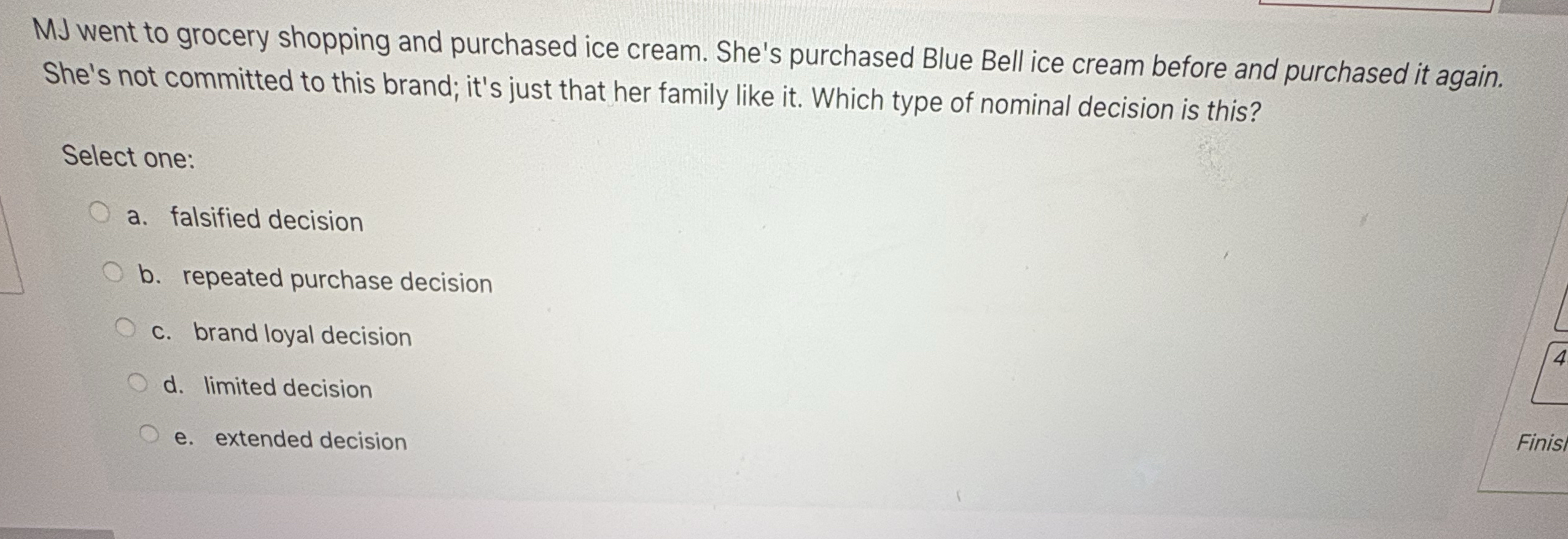 MJ went to grocery shopping and purchased ice