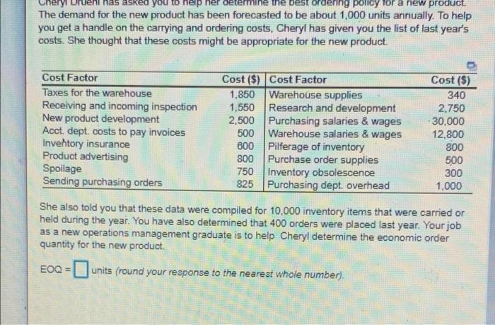 ordering policy a new product The demand for the