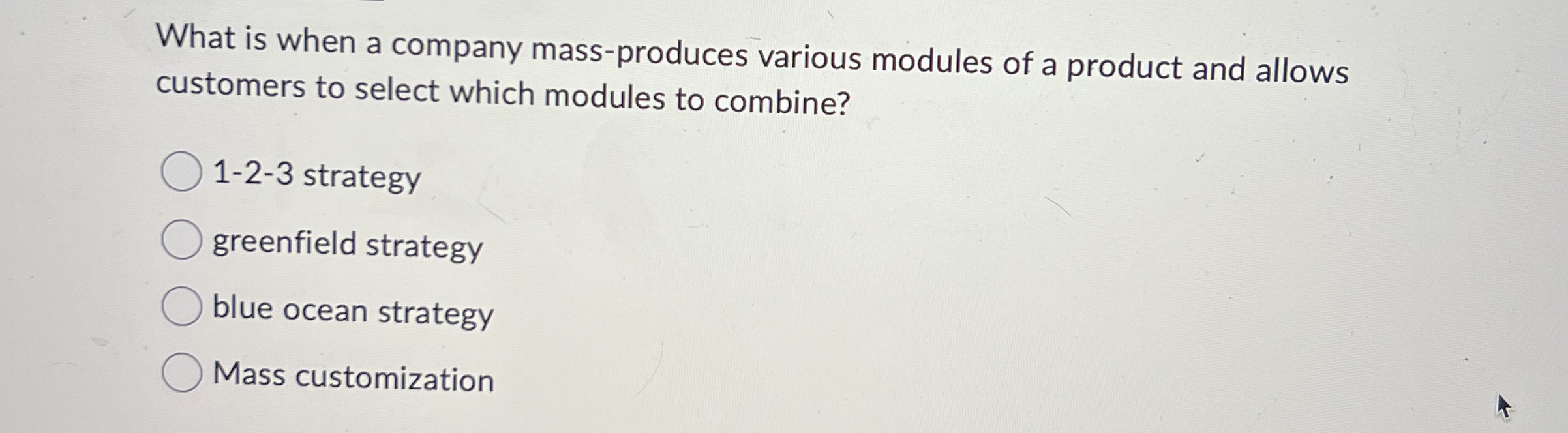 What is when a company mass - produces various