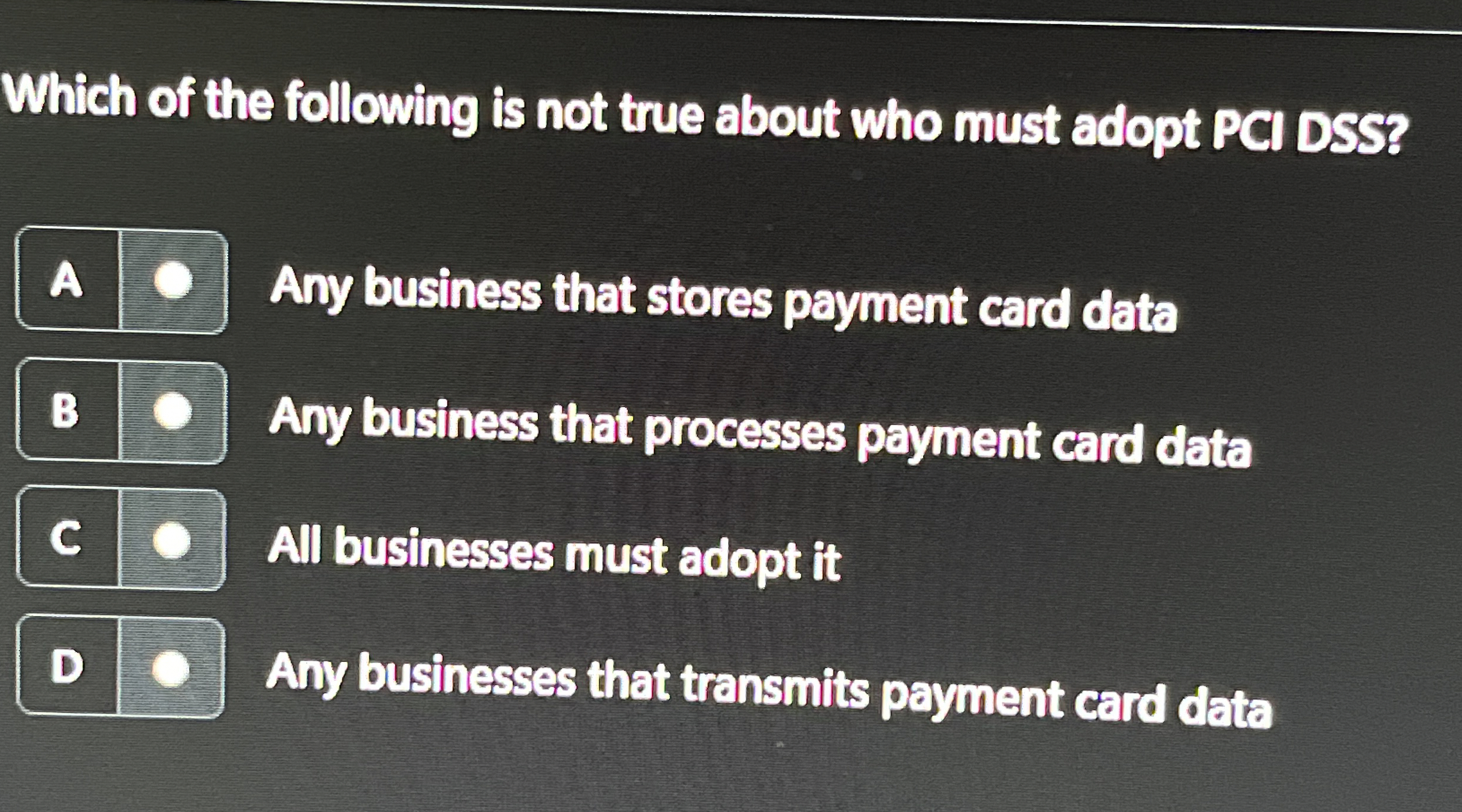 Which of the following is not true about who must