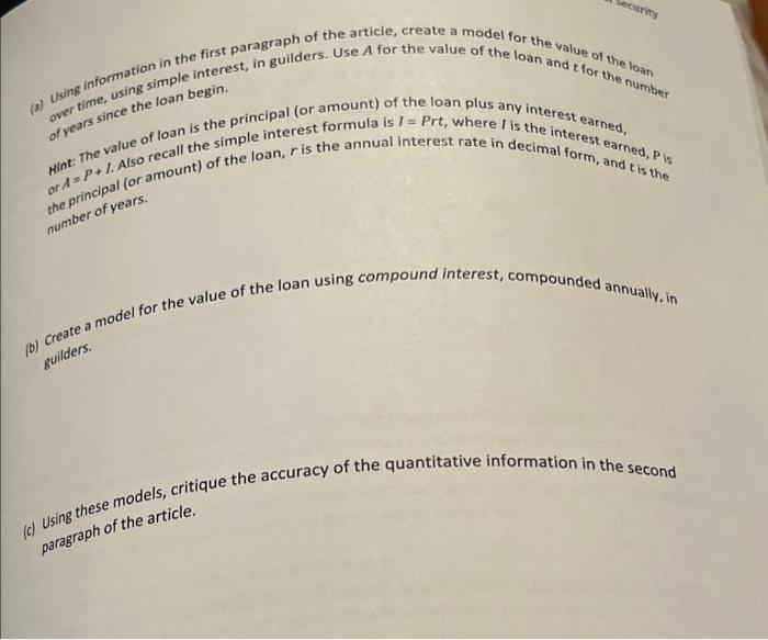 5 Read the following article. Use the