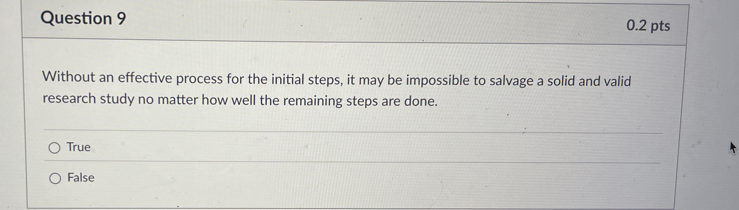 Question 9 0 . 2 pts Without an effective process