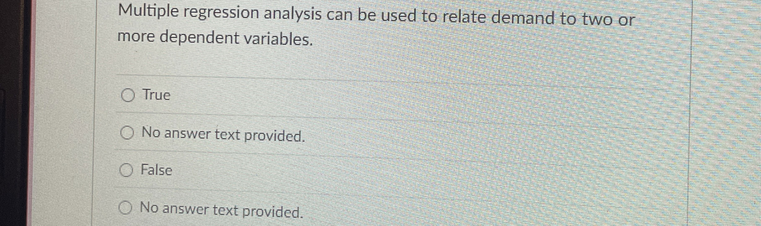 Multiple regression analysis can be used to