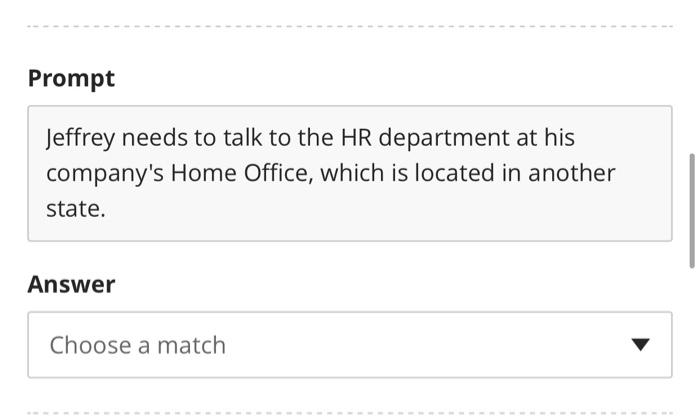 Match the term with scenario. Prompt Leon emails