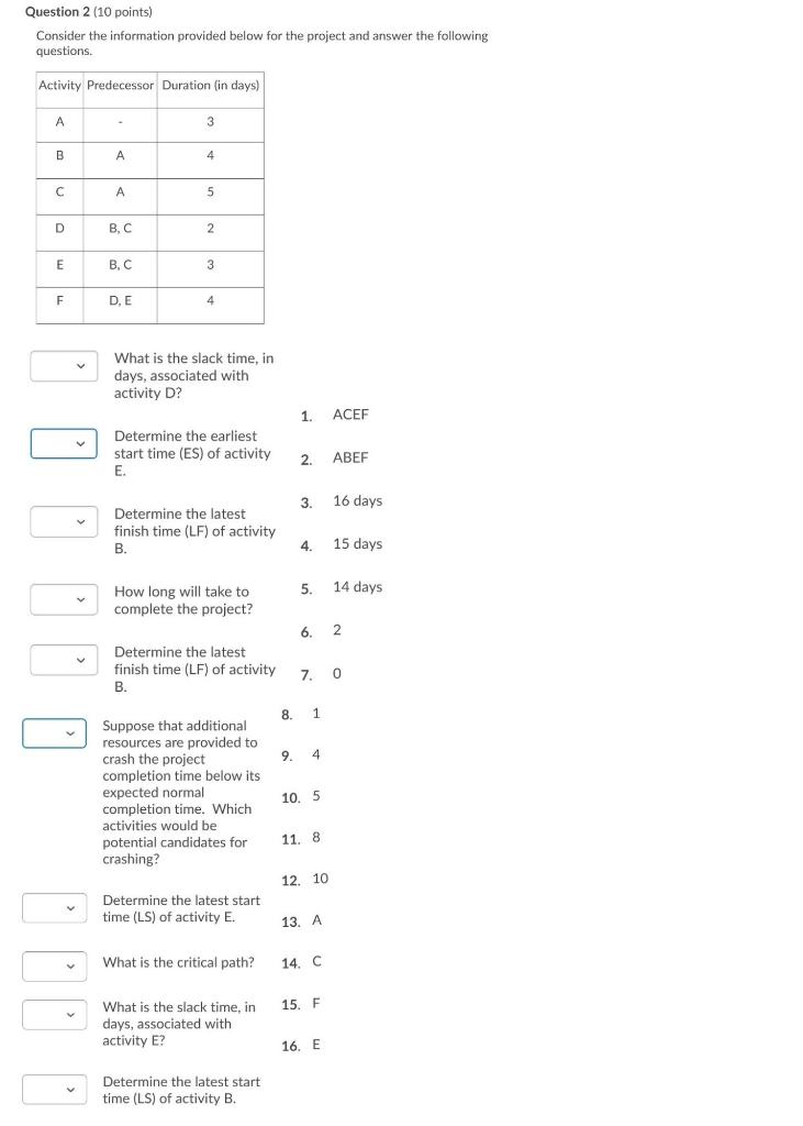 how to solve the problem step by step Question 2