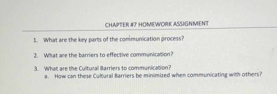 need all 3 ans CHAPTER #7 HOMEWORK ASSIGNMENT 1.